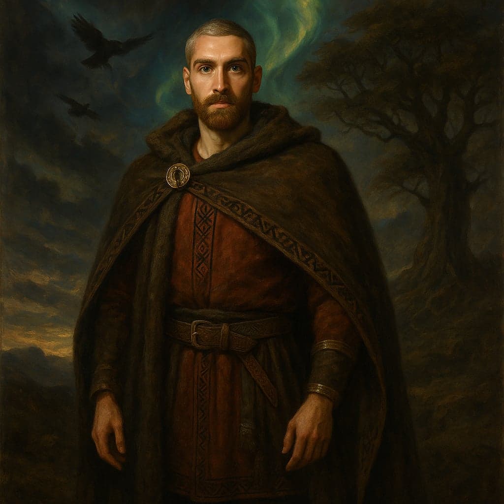 A balcony photo → a Norse saga — after, in the style of Norse Saga