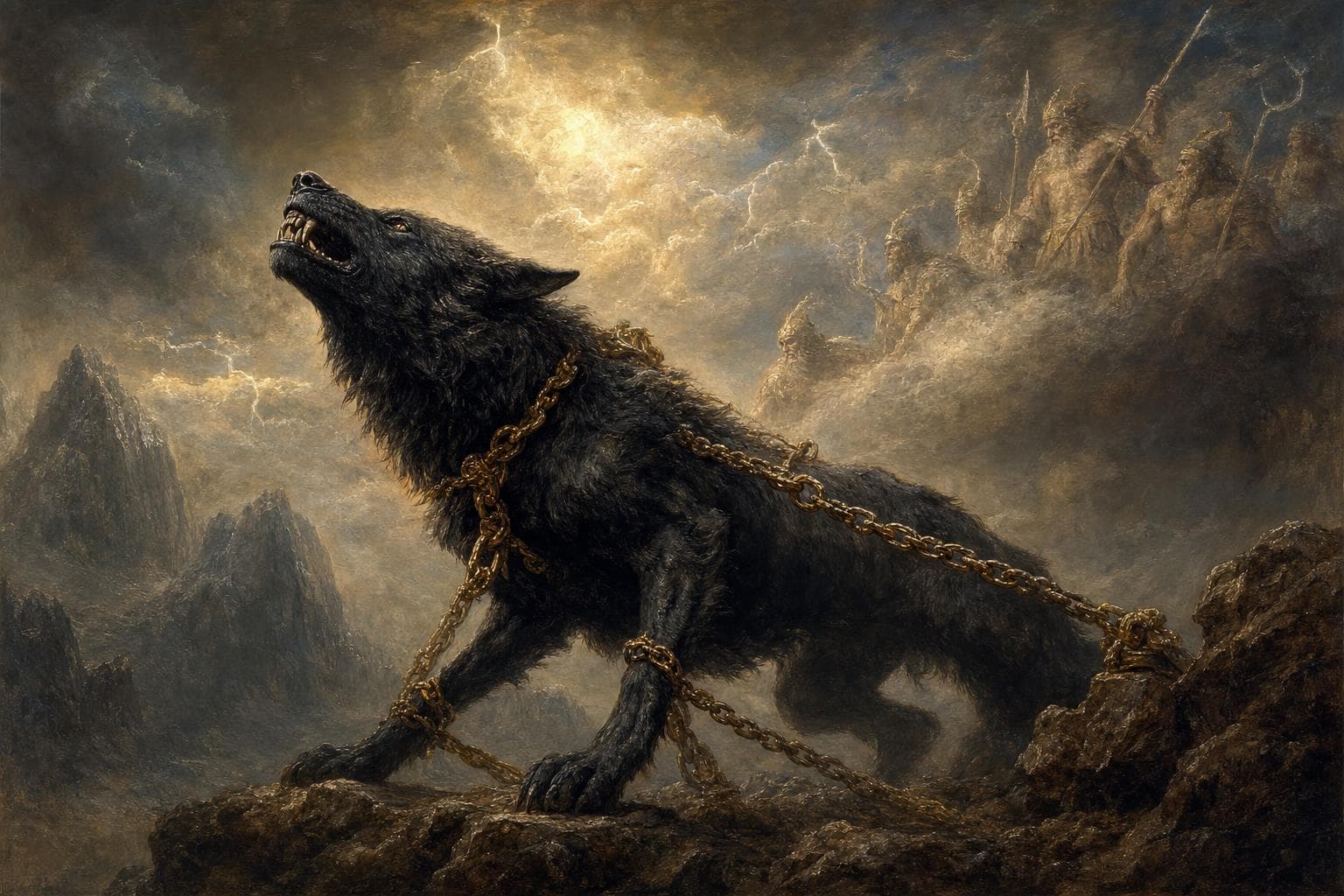 Mythological portrait — Fenrir