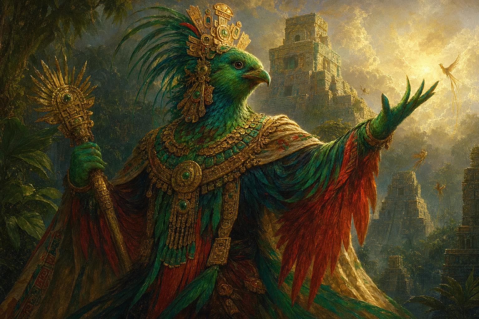 Mythological portrait — Quetzal