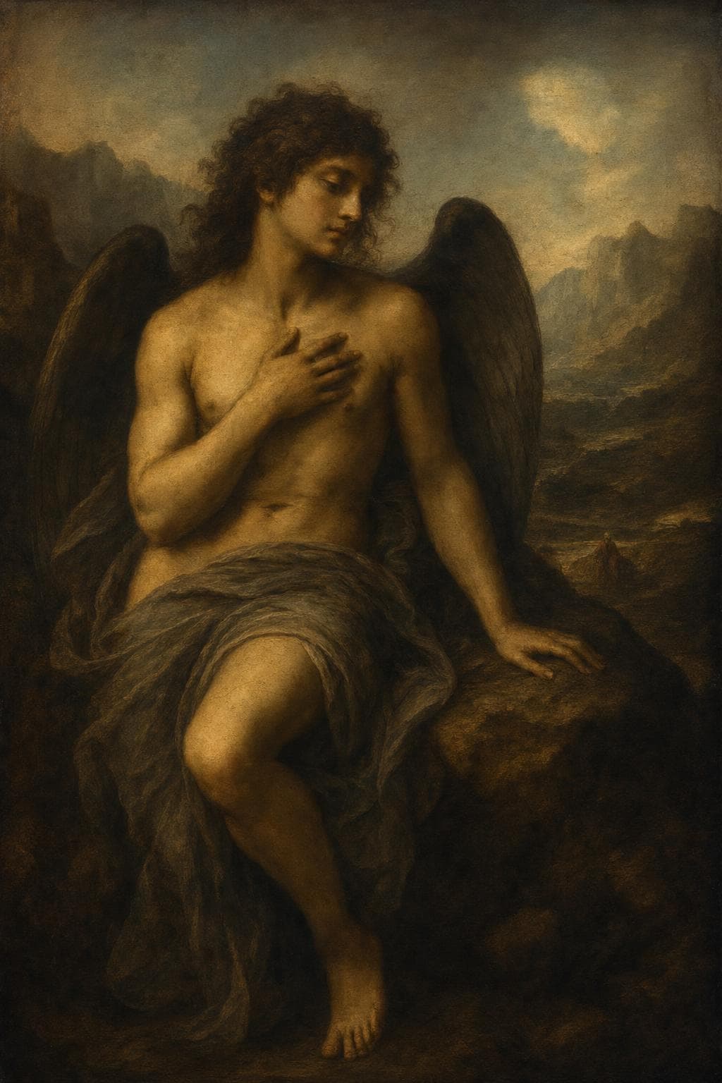 Myth in the style of Leonardo da Vinci