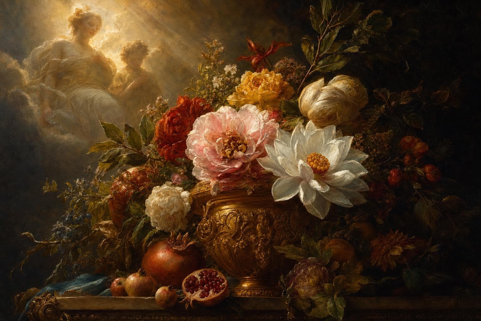 Bouquets rendered as myth